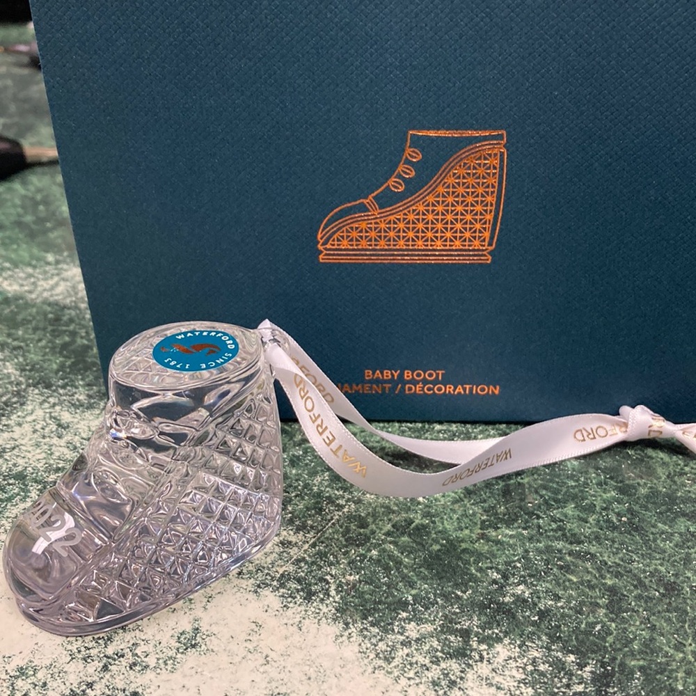 2022 Waterford Crystal Baby Shoe Ornament